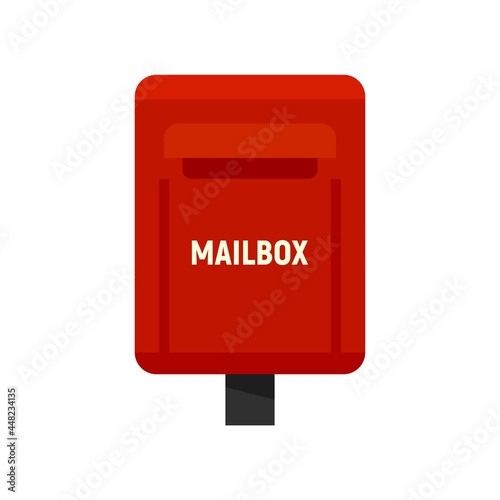 Correspondence mailbox icon flat isolated vector
