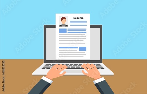 Applying Resume Cv Template With Photo And Details.