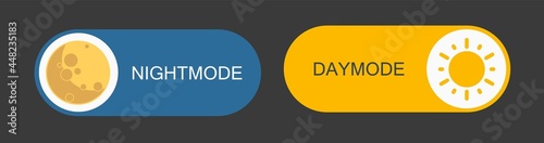 Daymode and Nightmode switch. Light filter toggle button. Sleeping mode turn on, off. On Off Switch.