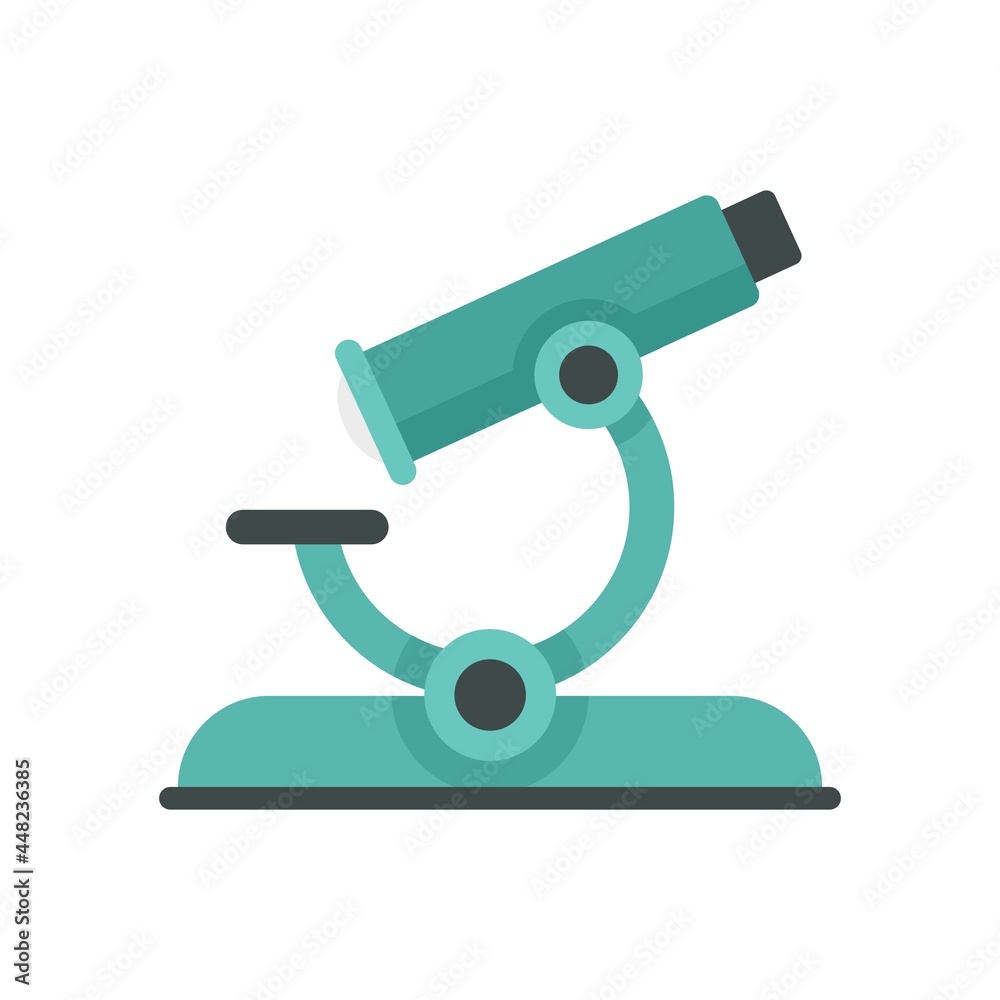 Lesson microscope icon flat isolated vector Lesson microscope icon flat isolated vector