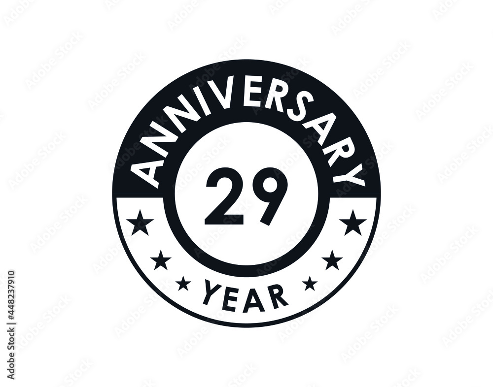 29 years anniversary badge vector design