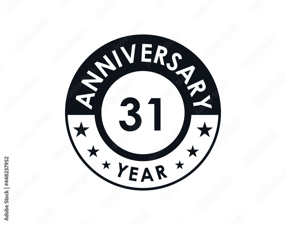 31 years anniversary badge vector design 31 years anniversary badge vector design