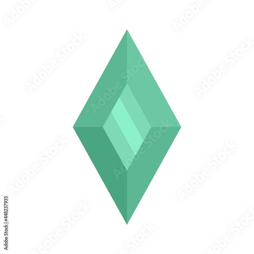 Shiny jewel icon flat isolated vector
