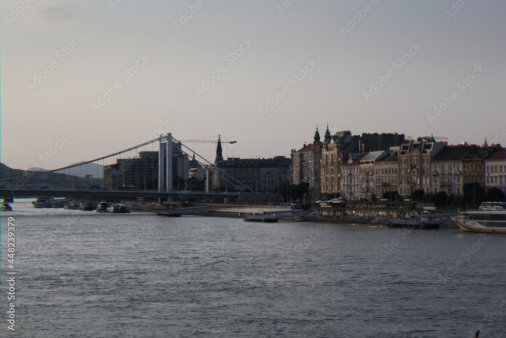 Scenery of the Danube in Budapest.