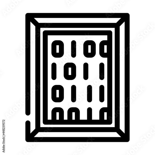 digital picture line icon vector. digital picture sign. isolated contour symbol black illustration