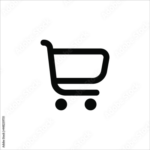 Shopping cart icon vector isolated on white background