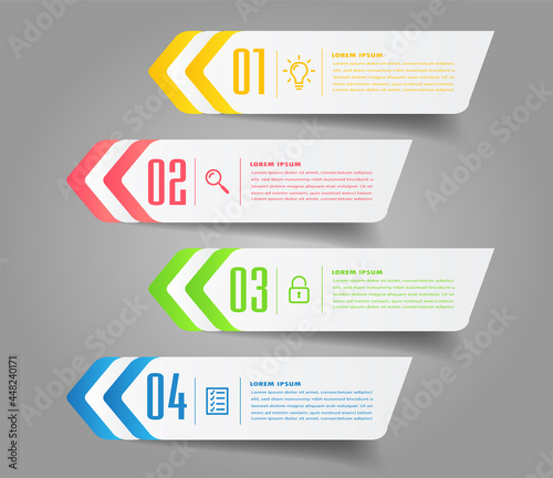 modern text box template, infographics banner 