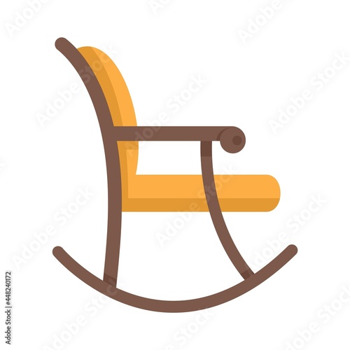 Rocking chair icon flat isolated vector