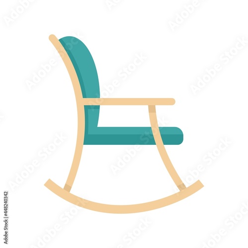Mother rocking chair icon flat isolated vector