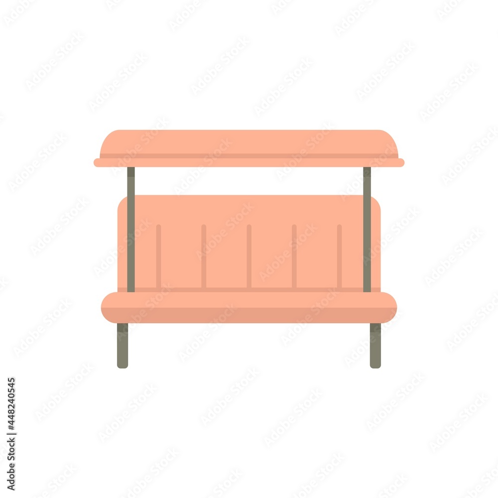 Soft rocking bench icon flat isolated vector Soft rocking bench icon flat isolated vector