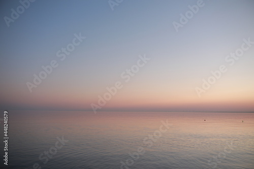 beautiful sunrise early morning sun on the seaside