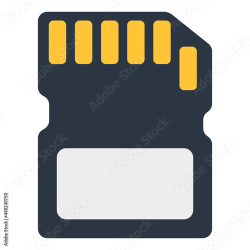 A memory storage multimedia card, icon of sd card photo