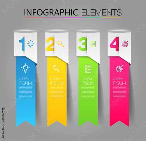 modern text box template, infographics banner 