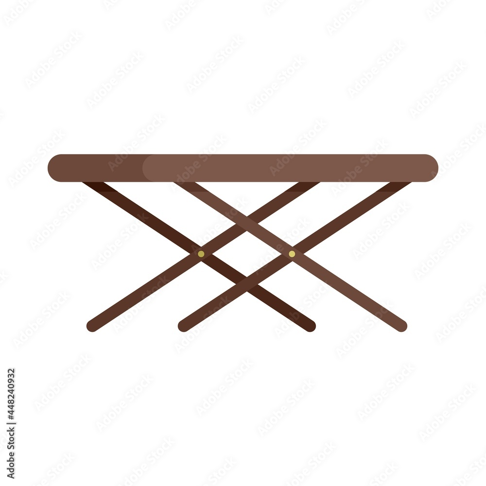 Portable outdoor table icon flat isolated vector