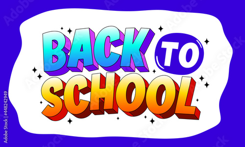 Back to school background with cartoon style design