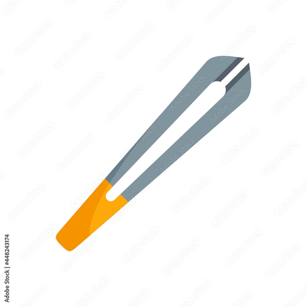 Eye lens forceps icon flat isolated vector Eye lens forceps icon flat isolated vector