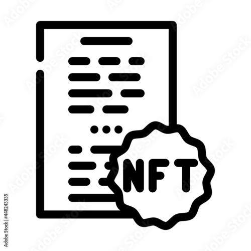 nft and poetry line icon vector. nft and poetry sign. isolated contour symbol black illustration