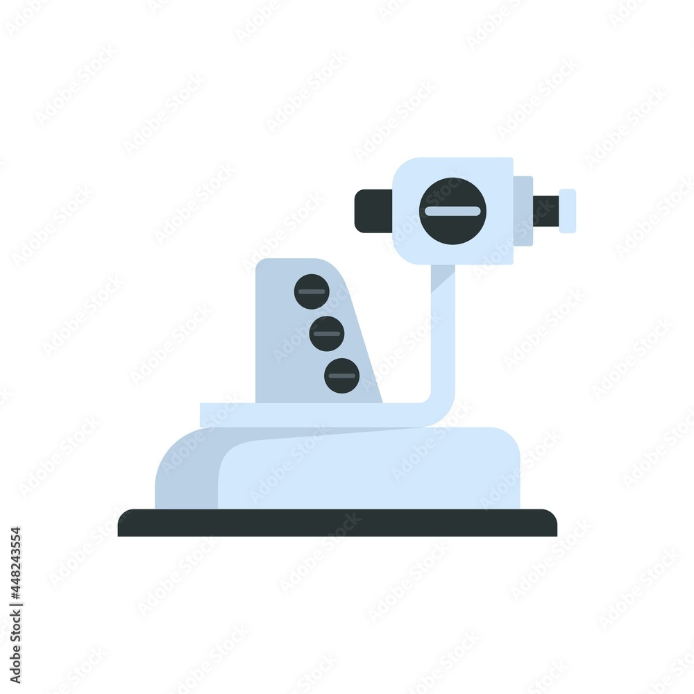 Fototapeta premium Ophthalmologist equipment icon flat isolated vector