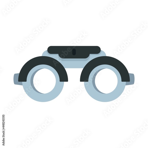 Eye examination steel glasses icon flat isolated vector