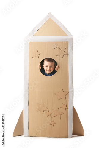 Cute little boy playing wit...