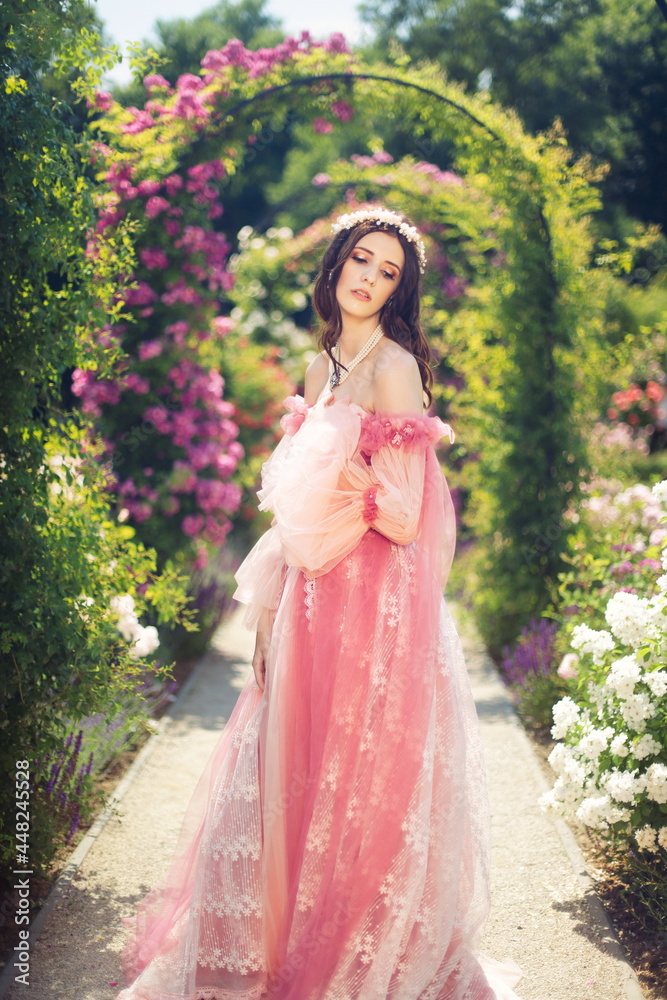 princess in a magic rose garden