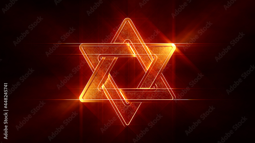 Naklejka premium pretty magen david background , creative object 3D rendering