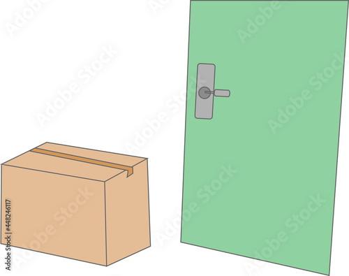 家の前に置かれた宅配サービスのイメージ