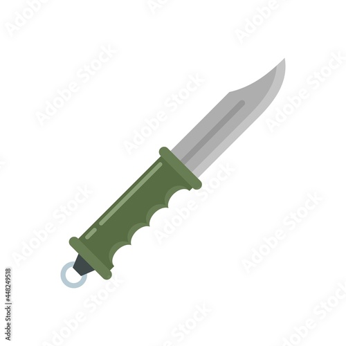Obraz na plátně Hiking knife icon flat isolated vector