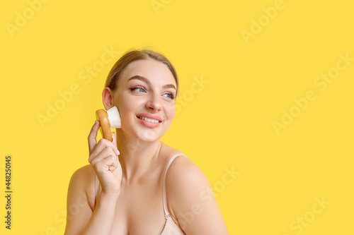 Beautiful young woman with ...