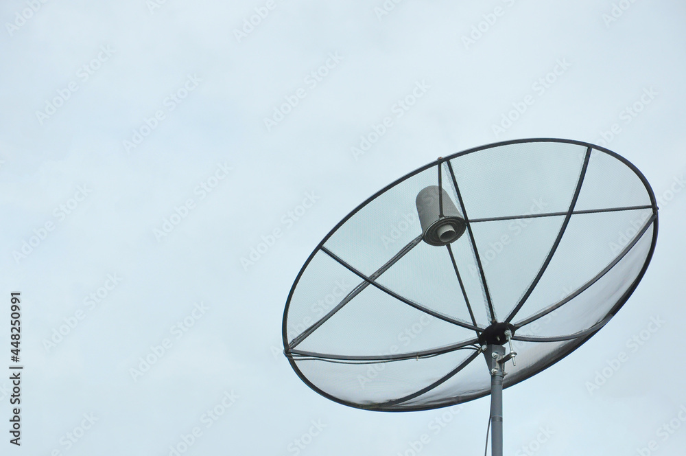 satellite dish antenna background blue sky