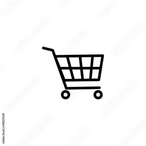 Shopping Cart icon isolated on white background.