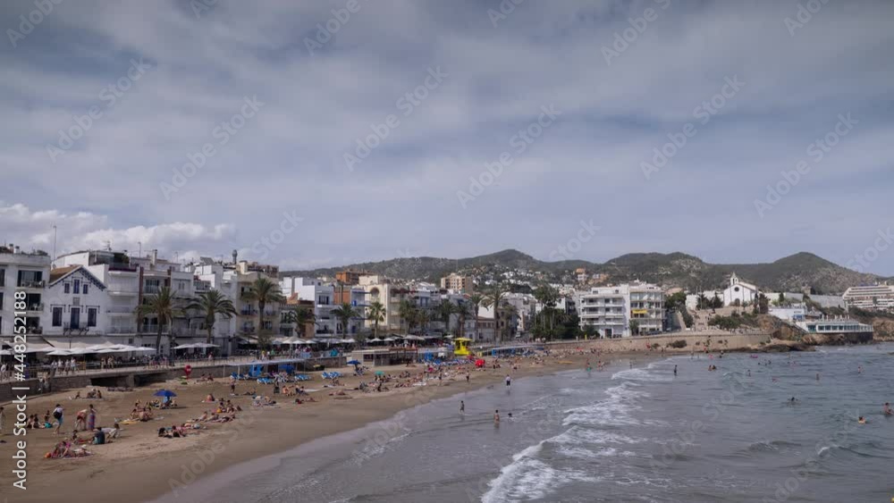 People on beach, Stiges, near Barcelona, Spain People on beach, Stiges, near Barcelona, Spain