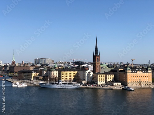 Stockholm cityscape with the view of Old Town (Gamla Stan)