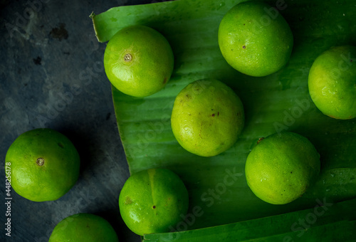 Fresh Green Lime Lemon.Close up © boyhey