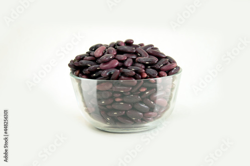 Rajma Isolated  Kidney Beans Glass Bowl