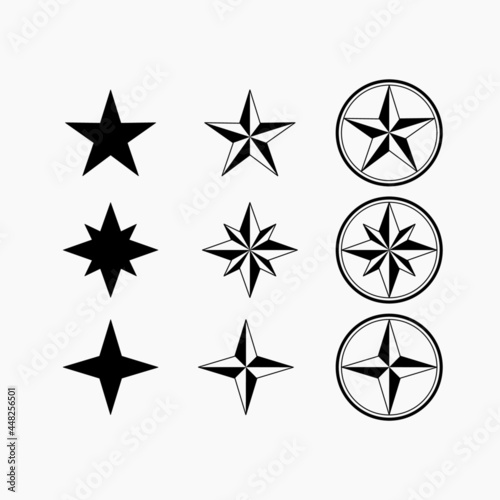 star illustration design collection free vector