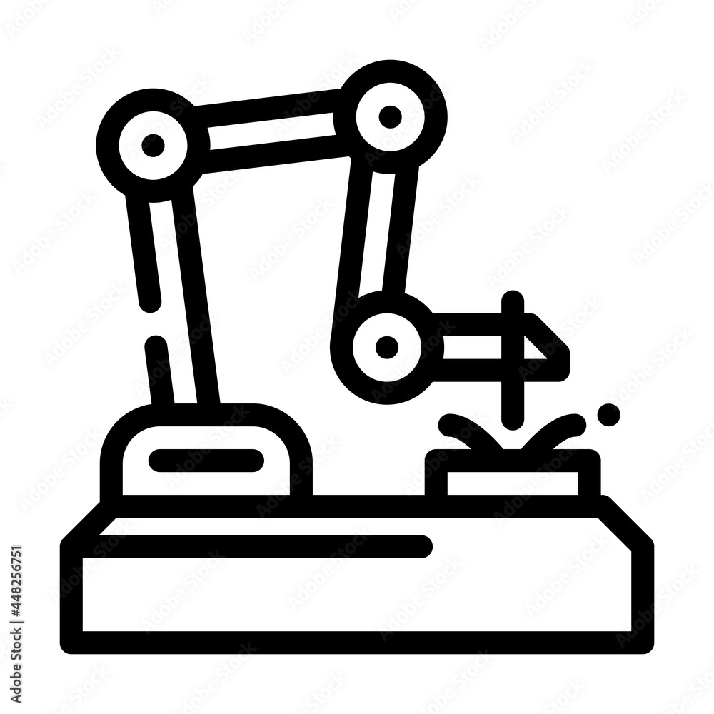 robot welder line icon vector. robot welder sign. isolated contour symbol black illustration robot welder line icon vector. robot welder sign. isolated contour symbol black illustration