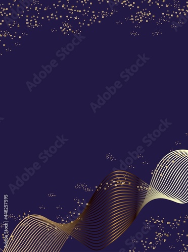 Cristmas and glowing background with gold placer