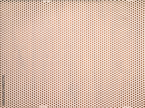 close-up  surface of perforated metal sheet  zigzag.