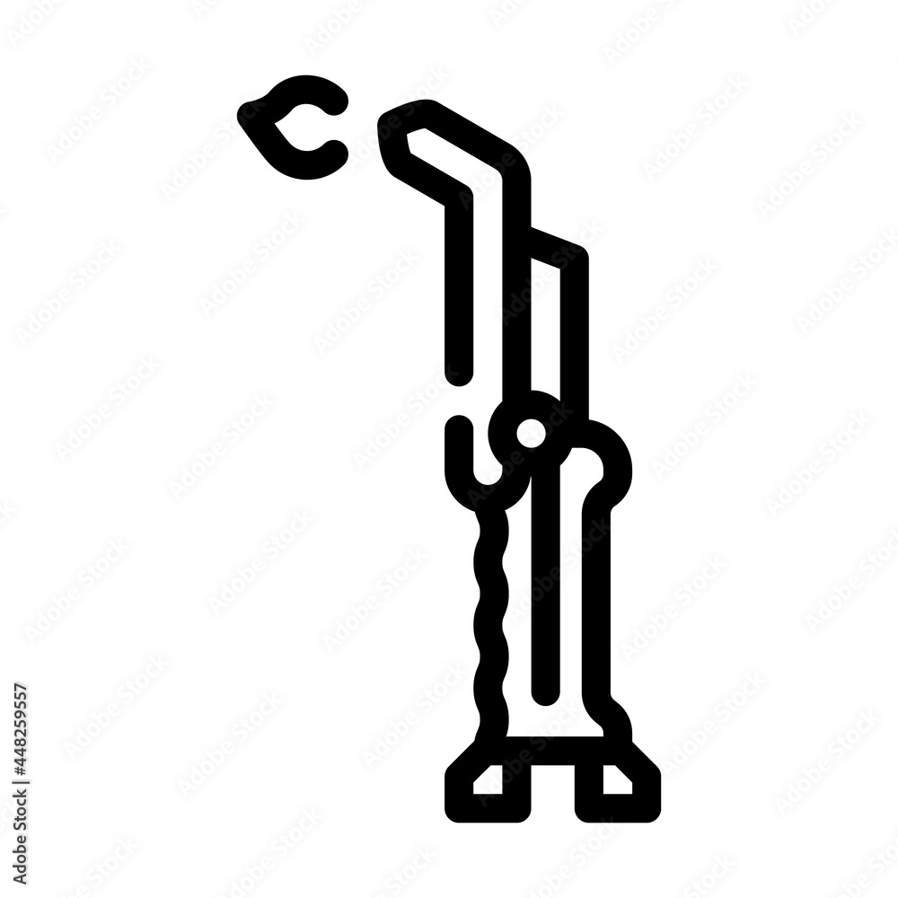 welding torch line icon vector. welding torch sign. isolated contour symbol black illustration welding torch line icon vector. welding torch sign. isolated contour symbol black illustration
