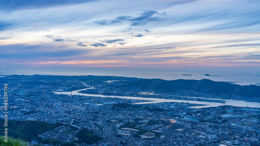 皿倉山展望台 夕焼け 福岡県 北九州市 皿倉山展望台 夕焼け 福岡県 北九州市