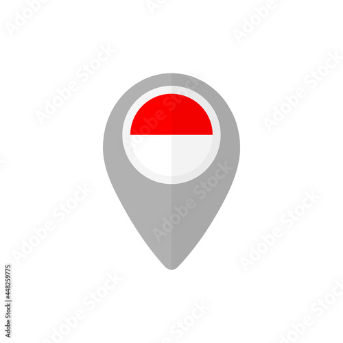 Map pin with the Indonesian flag. Free Download Map pin with the Indonesian flag. - GFXLoad