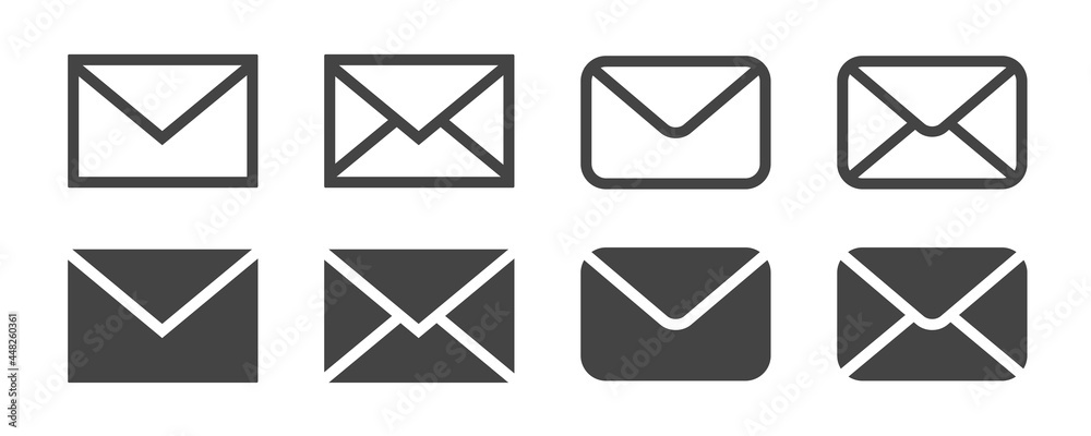 Mail icon, E-Mail icon. Contact icon. Vector illustration. Mail icon, E-Mail icon. Contact icon. Vector illustration.