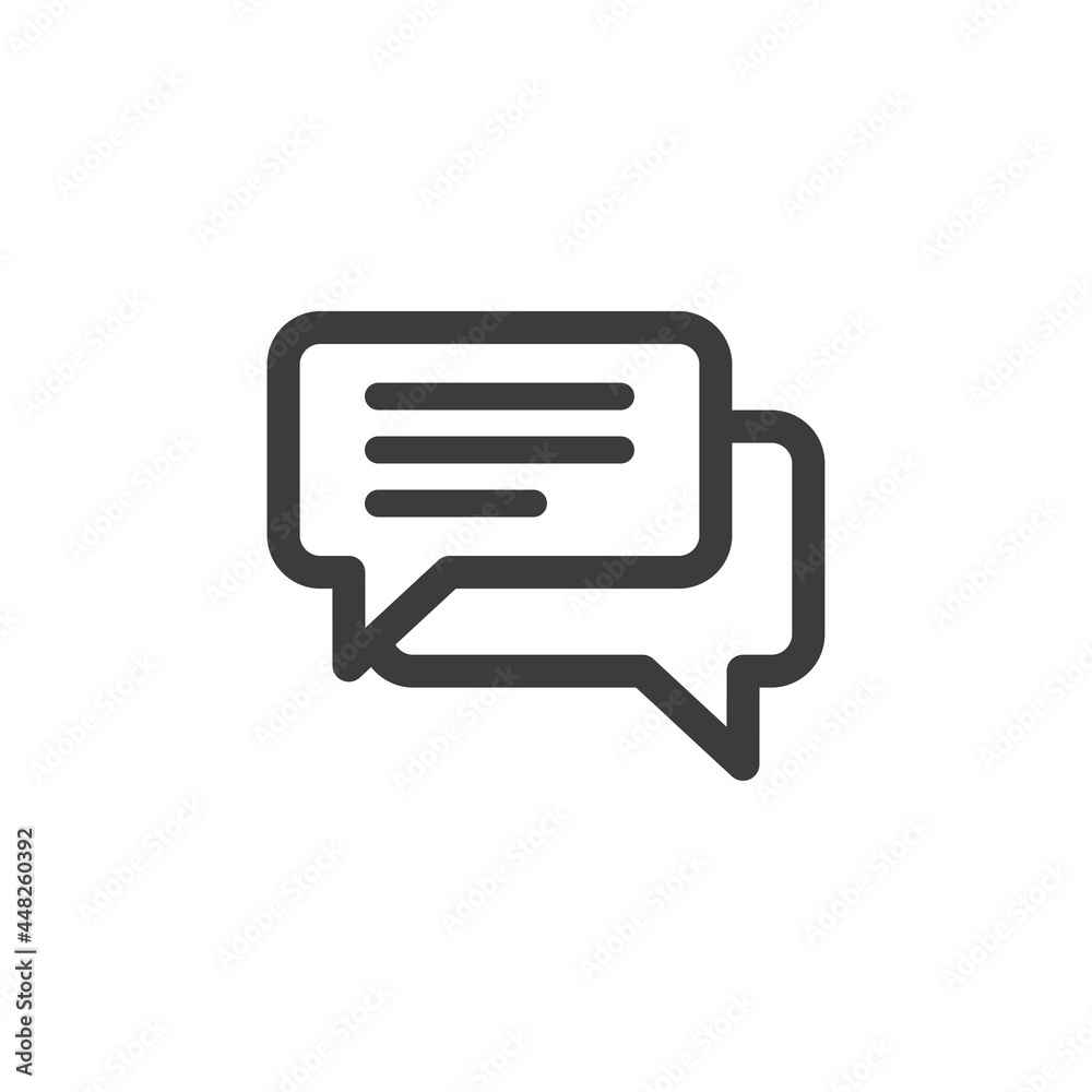 Speech bubbles icon with white background Speech bubbles icon with white background