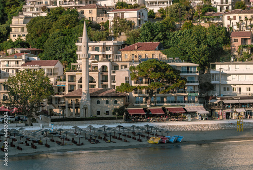 Ulcinj Mosque at sunset photo