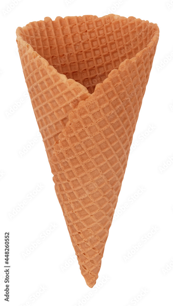Ice cream cone empty isolated on white background Ice cream cone empty isolated on white background