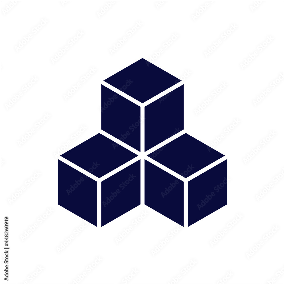 Cube icons symbol vector elements for infographic web Cube icons symbol vector elements for infographic web