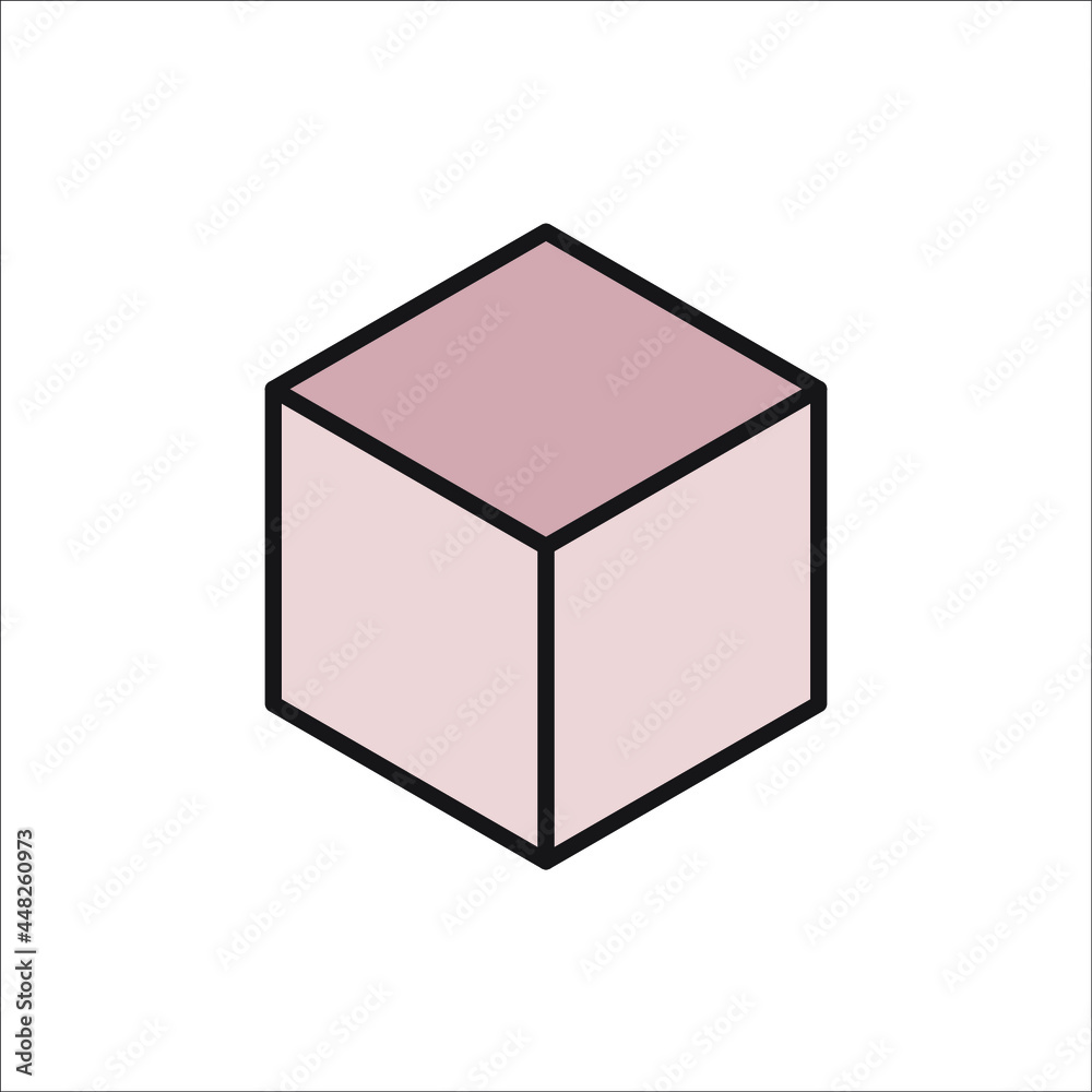 Cube icons symbol vector elements for infographic web Cube icons symbol vector elements for infographic web