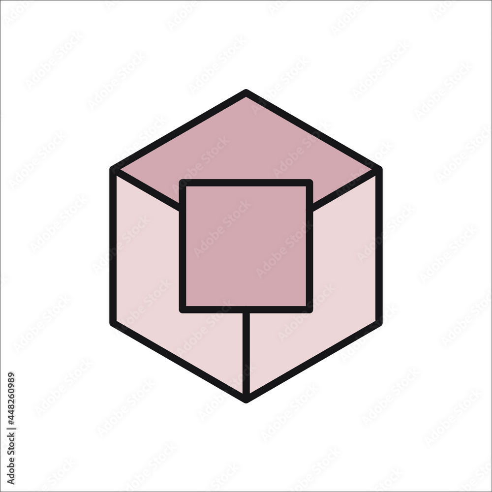 Cube icons symbol vector elements for infographic web Cube icons symbol vector elements for infographic web