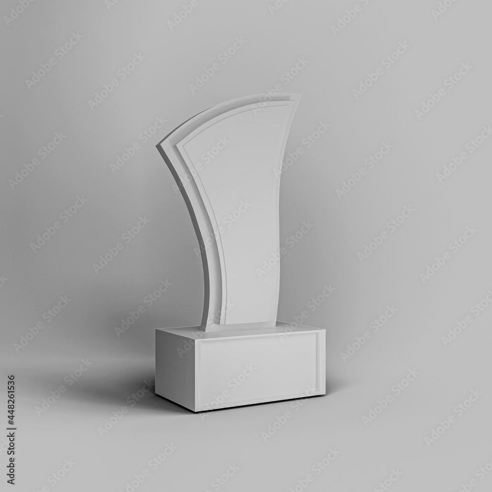 3D Rendered Photo for Crest Mockup 3D Rendered Photo for Crest Mockup